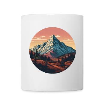 Paysage Monagne Forêt - Mug blanc - blanc - Devant