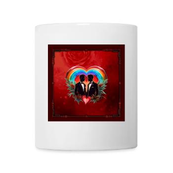 The magic of the moment: elegant cheerful silhouettes - Mug - white - Front