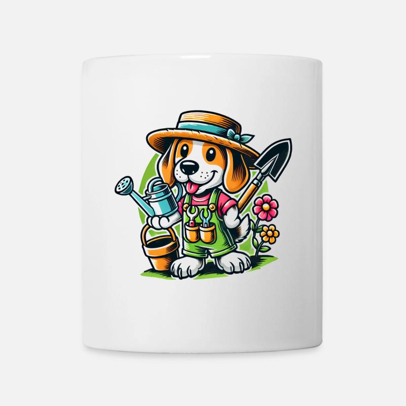 Beagle Gärtner - Tasse - Weiß