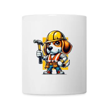 Beagle construction worker - Mug - white - Front