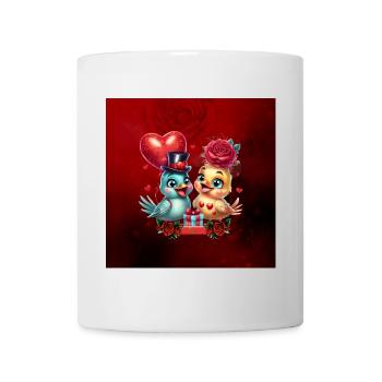 Heart Balloon and Rose Magic - Mug - white - Front