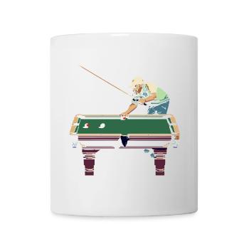 Billardspieler Pixel Art - Tasse - Weiß - Vorne