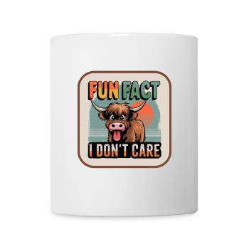 Fun Fact Cow I Don't Care - Mug - white - Front