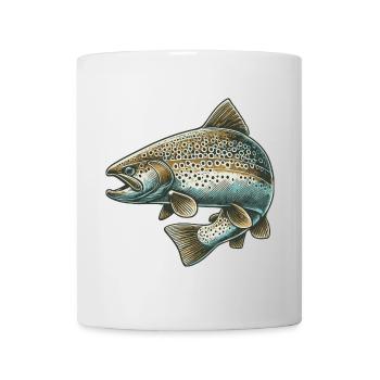 Lachs - Tasse - Weiß - Vorne