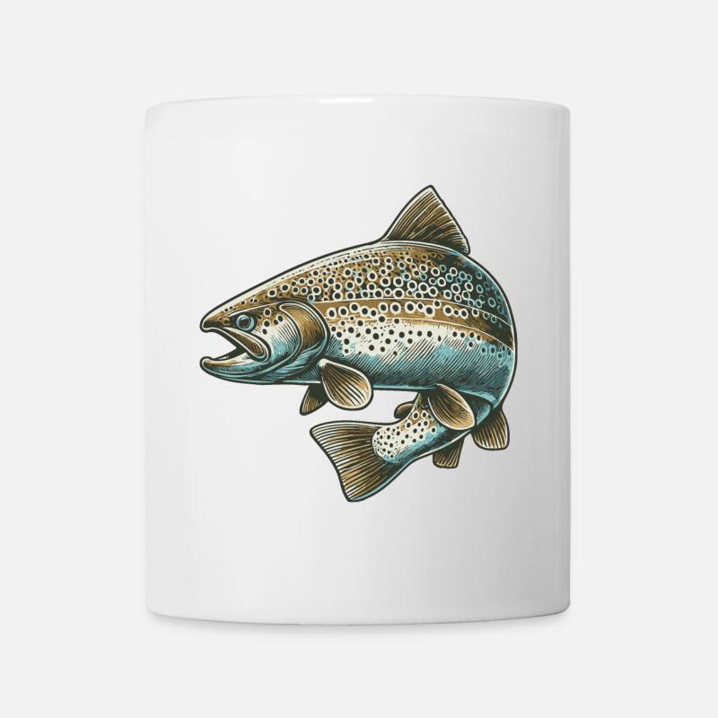 Saumon - Mug blanc - blanc