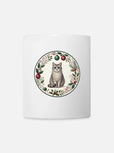 Motif de Noël avec le chat Vasili - Mug blanc - blanc