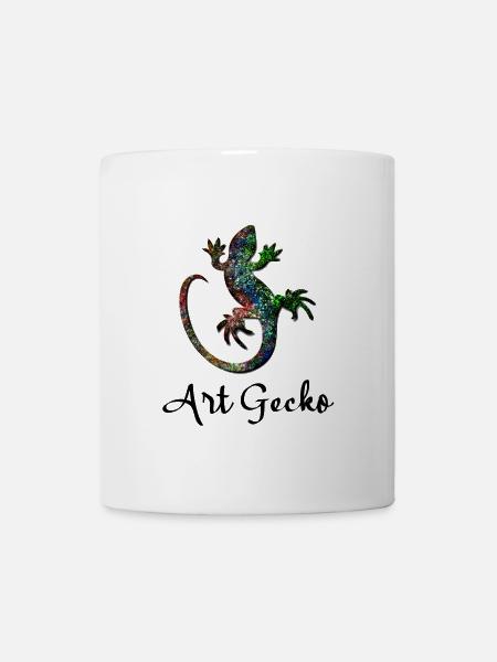 Colorful Gecko - Art Gecko - Mug - white