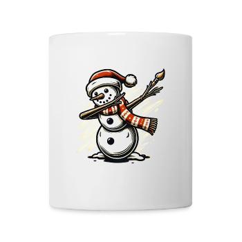 Dabbing Snowman Festive Christmas Design - Mug - white - Front