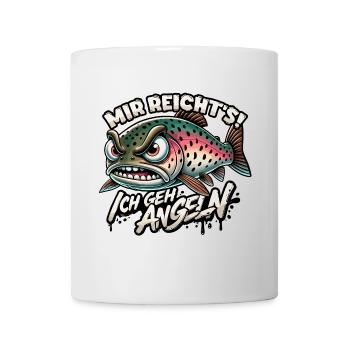 Mir reichts ich geh Angeln Forelle Geschenk - Tasse - Weiß - Vorne