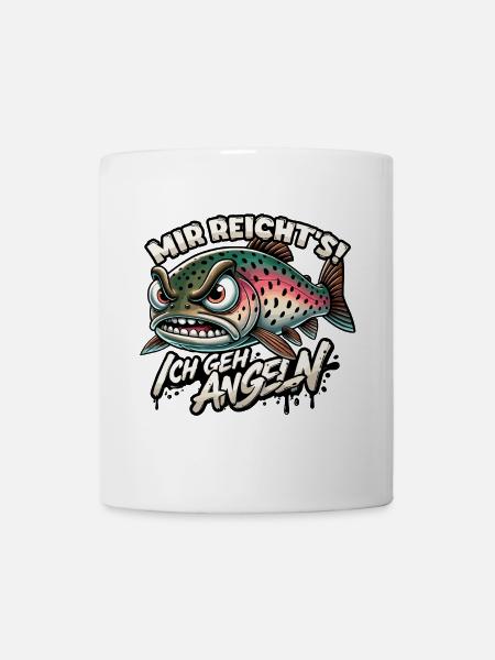Mir reichts ich geh Angeln Forelle Geschenk - Tasse - Weiß