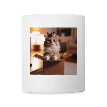Lustige Katze - Tasse - Weiß - Vorne