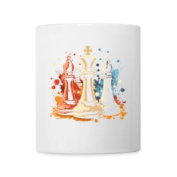 Schach Läufer und König Graffiti - Tasse - Weiß - Vorne
