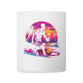 Basketball Synthwave - Mug - white - Front