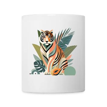 Majestätischer Tiger im tropischen Dschungel - Tasse - Weiß - Vorne