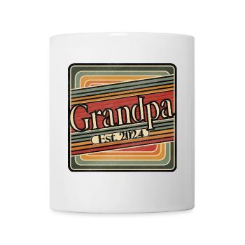 Opa Est. 2024 – Retro Geschenk für Großväter - Tasse - Weiß - Vorne