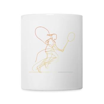 Badminton Player Sketch - Mug - white - Front