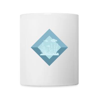 Aileron d’eau d’aquarium - Mug blanc - blanc - Devant