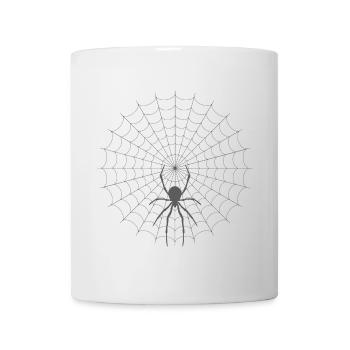 Spinnennetz Silhouette - Tasse - Weiß - Vorne