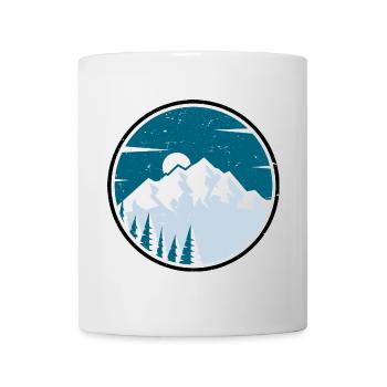 Winter Peak Circle Forest - Mug - white - Front