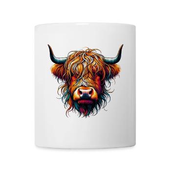Schottische Hochlandkuh - Tasse - Weiß - Vorne