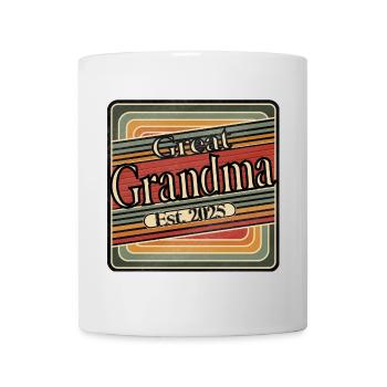 Great-grandmother Est. 2025 – Retro gift for grandmothers - Mug - white - Front