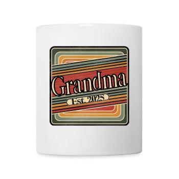 Grandma Est. 2025 – Cadeau rétro pour les nouvelles mamies - Mug blanc - blanc - Devant