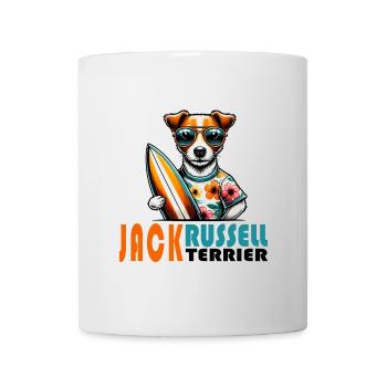 Jack Russell Terrier Surfing Design - Mug - white - Front