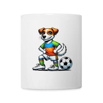 Jack Russell Terrier, joueur de football - Mug blanc - blanc - Devant