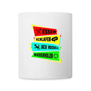 Mangez, dormez, répétez Jack Russell. - Mug blanc - blanc - Devant