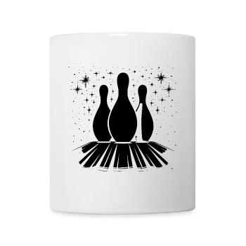 Kegeln Bowling - Tasse - Weiß - Vorne