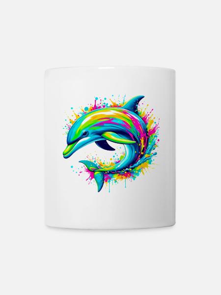 Delfin - Tasse - Weiß