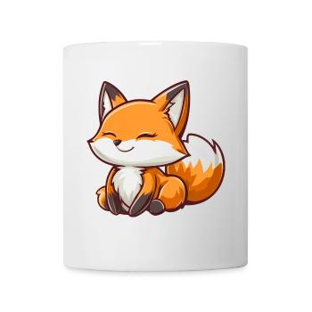Renard mignon et heureux dans le style dessin animé - Mug blanc - blanc - Devant