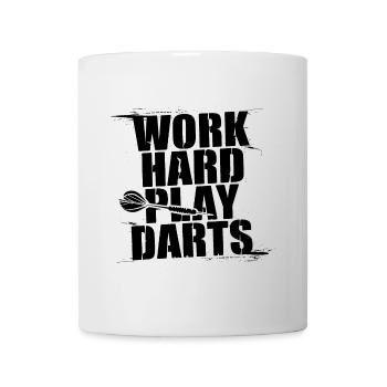 Work Hard Play Darts Darts Player Darts Sport - Mug - white - Front