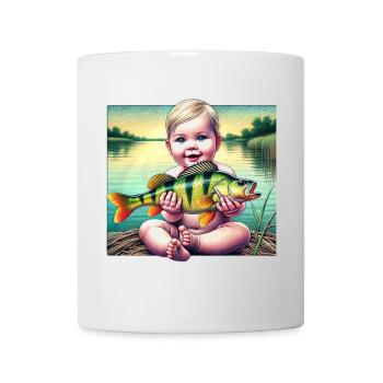 Baby Angler Motif Gift Angler - Mug - white - Front