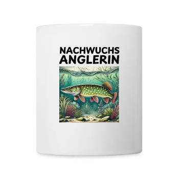 Hecht - Nachwuchs Anglerin - Tasse - Weiß - Vorne