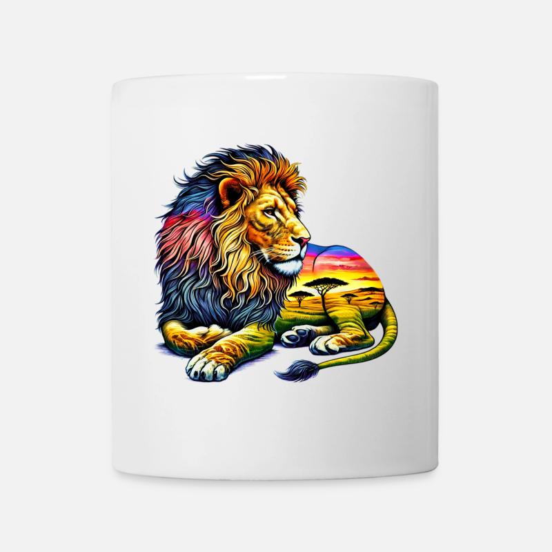 Löwe - Tasse - Weiß