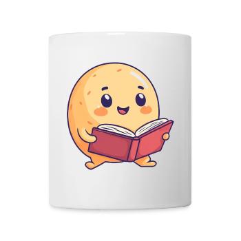 Happy Potato Reading a Book - Adorable Design - Mug - white - Front