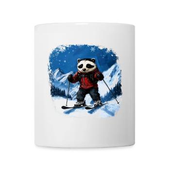 Skieur Badger - Mug blanc - blanc - Devant