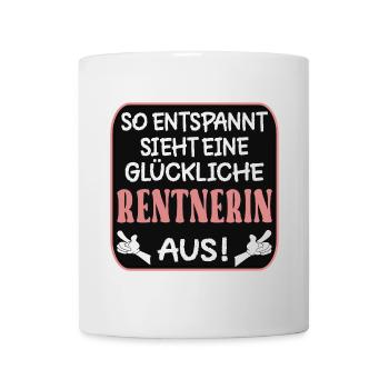 GLÜCKLICHE RENTNERIN RUHESTAND RENTE - Tasse - Weiß - Vorne