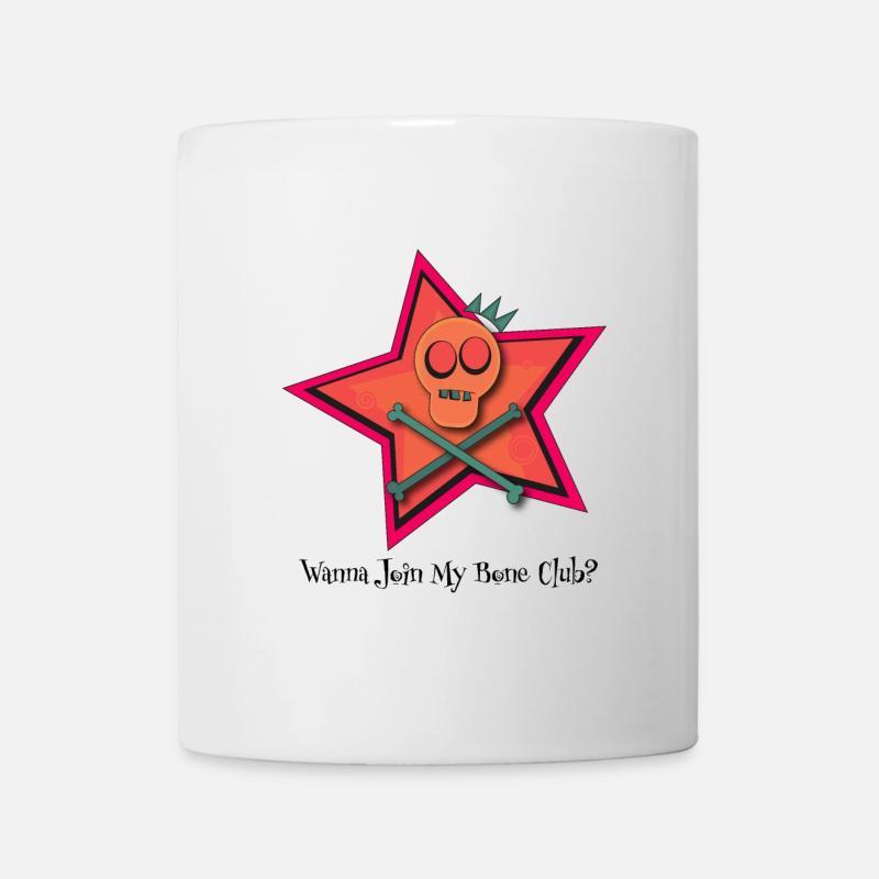 Wanna Join My Bone Club? – Skull Star! - Mug - white