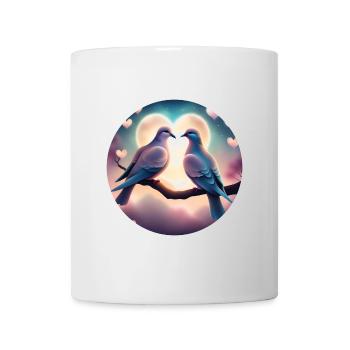 Colombes amoureuses - Mug blanc - blanc - Devant