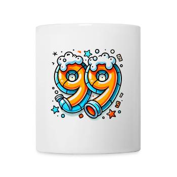 99 Probleme Graffiti Bier Design - Tasse - Weiß - Vorne