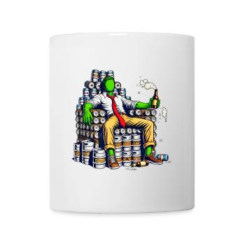 Wochenende Thron Lustiges Bier König Design - Tasse - Weiß - Vorne