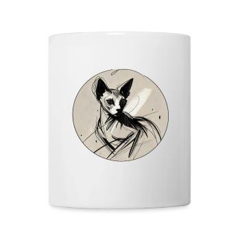 Sphynx portrait Kira - Mug blanc - blanc - Devant