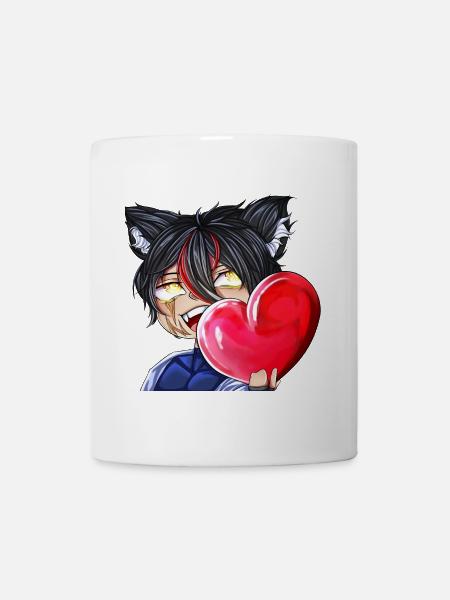 Chibi mit Herz - Tasse - Weiß