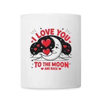 I love you to the Moon and back Valentine's Day - Mug - white - Front