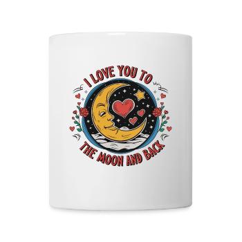 I love you to the Moon and back Valentine's Day - Mug - white - Front