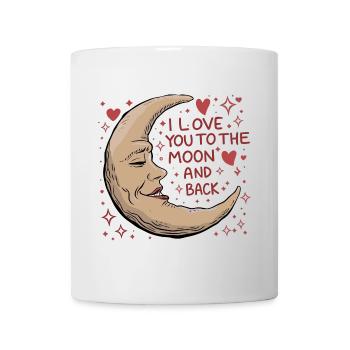 I love you to the Moon and back Valentine's Day - Mug - white - Front