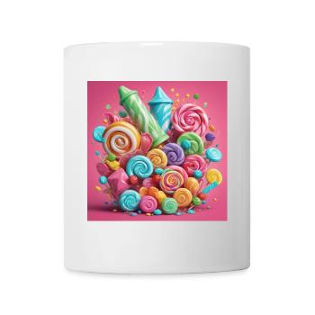 Bonbons colorés - Mug blanc - blanc - Devant