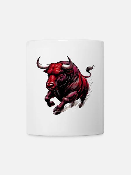 Stier - Tasse - Weiß
